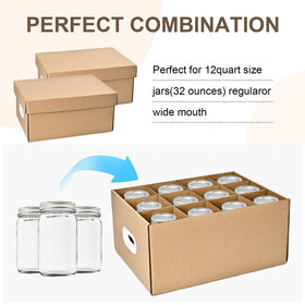 Easy installation without tools for the generic mason jar storage box.