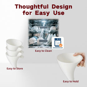 Generic flour funnel features a wide base for stable mixing without disturbing beaters.