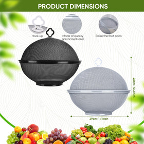 Generic four-leaf handles on the basket enable easy transport.