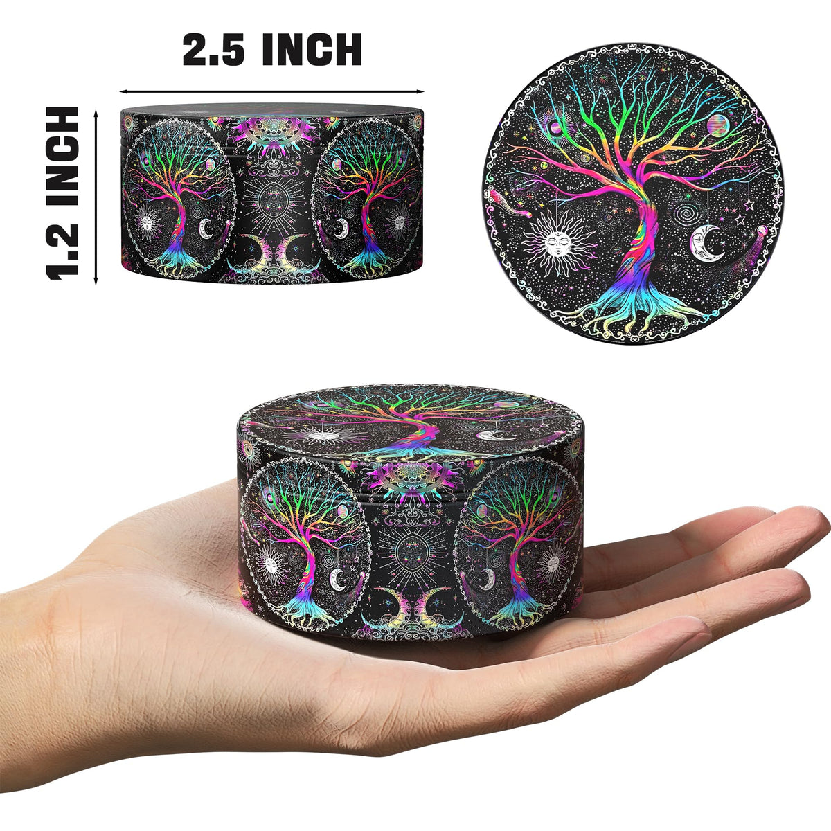 Generic Grinder Magnetic Manual Grinder Black diamond-sharp teeth deliver smooth, even grinding.