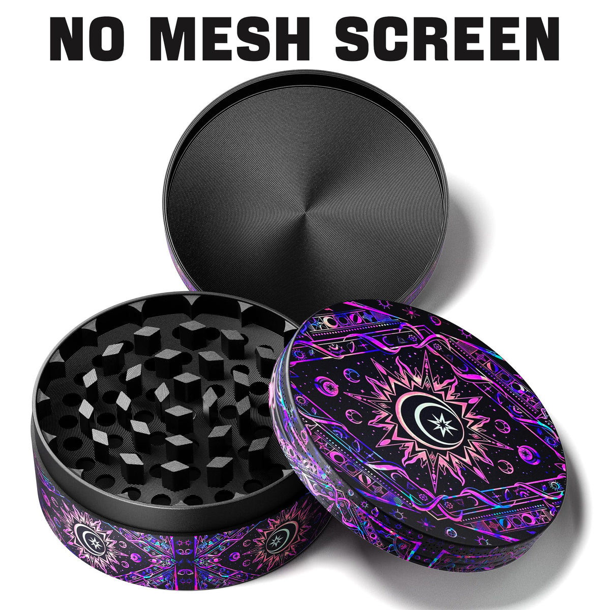 Generic Manual Grinder lid open, shows easy cleaning and refilling.