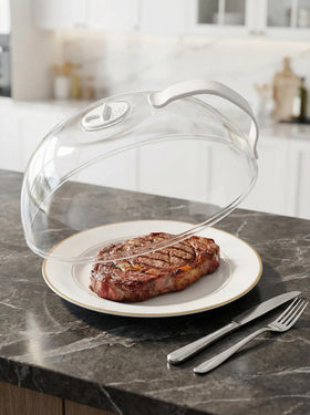 Generic heat-resistant cover endures up to 200°C for versatile microwave use.