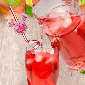 Generic glitter mouse straws enhance baby showers and themed parties.