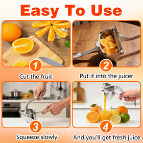Generic Manual Juicer with easy-clean detachable parts for quick washing after juicing.