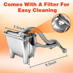 Generic Manual Juicer in a silver finish for everyday reliability.