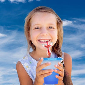 Generic mermaid party pattern straws add color and whimsy to celebrations.