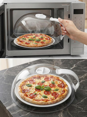Generic cover protects dishes and keeps the microwave clean during reheating.