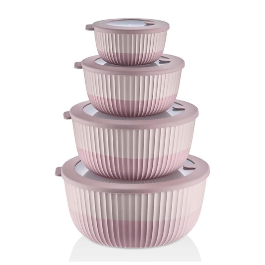 Generic Mixing Bowls with Lids 8-piece set for organized prep and storage