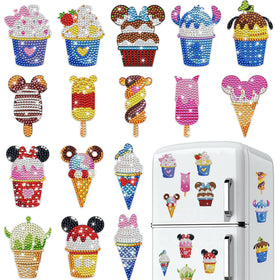Generic mouse diamond painting magnet with sparkling beads for fridge decor