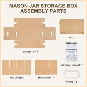 Fits Regular and Wide Mouth 32 oz Mason Jars securely for easy access.