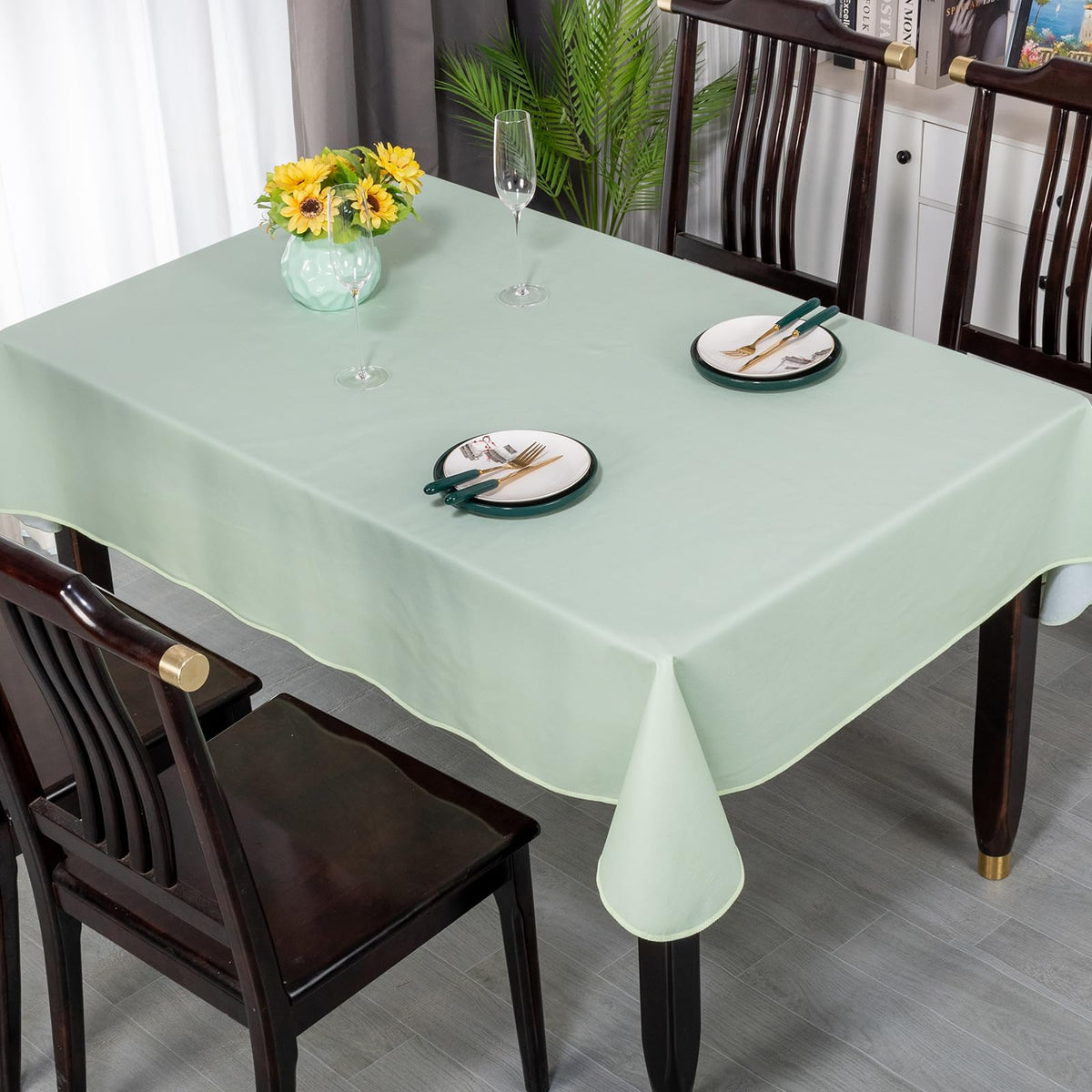 Generic Outdoor Tablecloth at picnic setup highlights versatility.