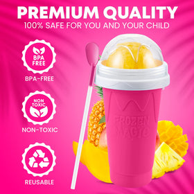 Generic pink and blue slushie cup pack ideal for kids' DIY drinks.