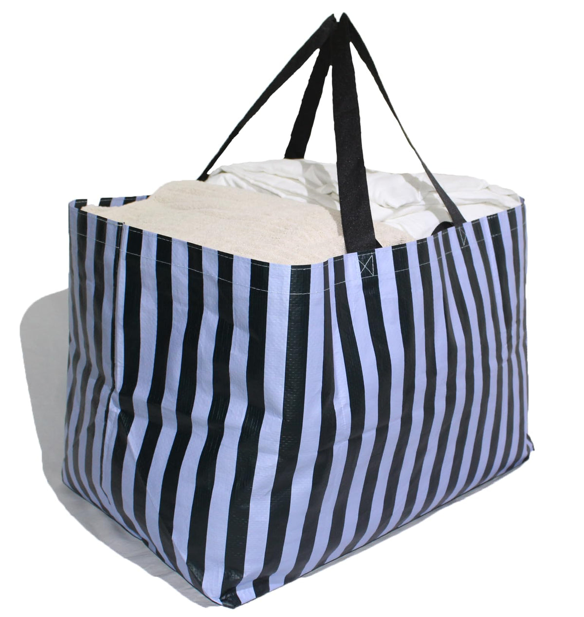 Generic reusable shopping bags front view showing extra-large capacity