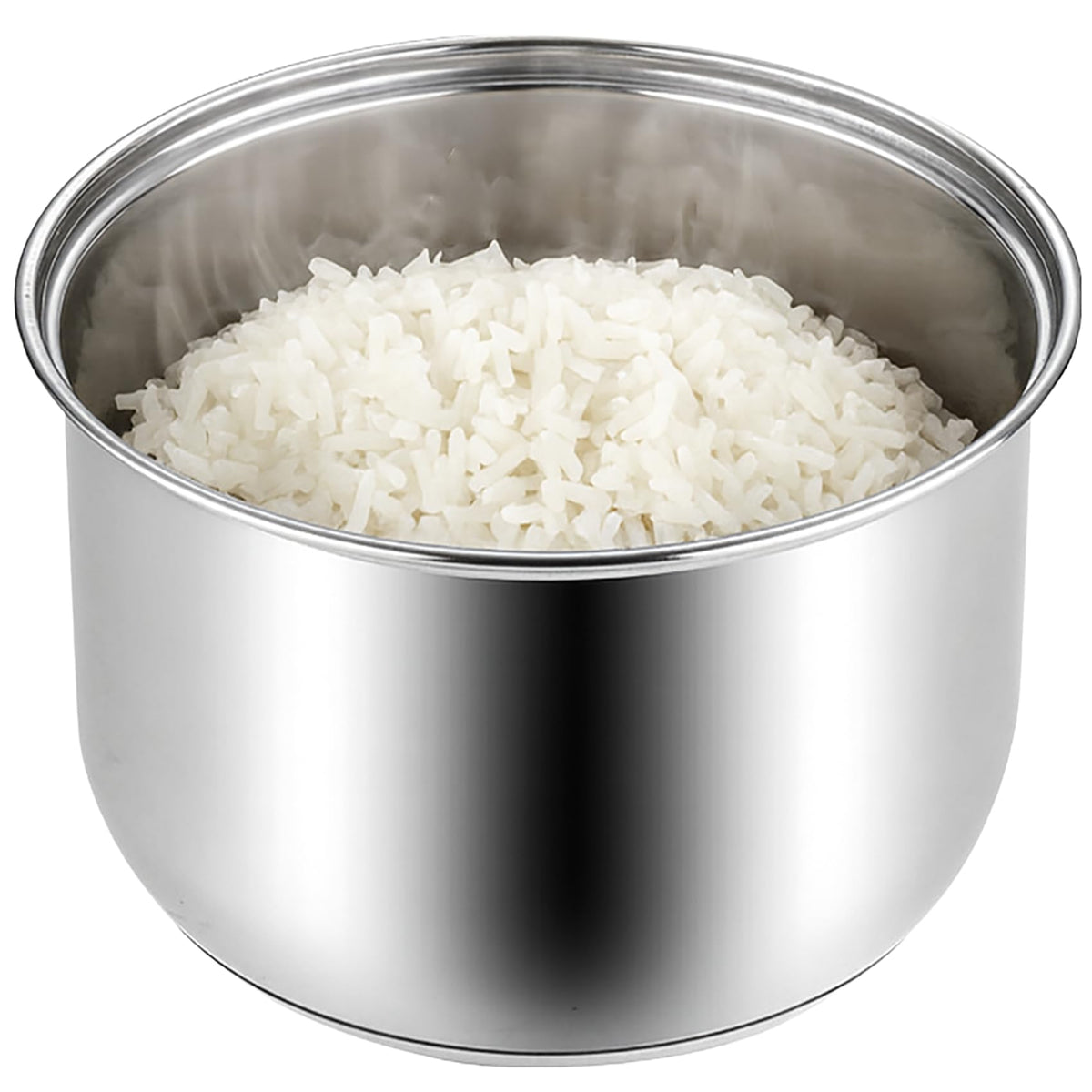 Generic rice cooker replacement pot – inner view in 304 stainless steel for Aroma ARC-150SB.