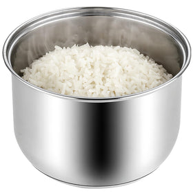 Generic rice cooker replacement pot – inner view in 304 stainless steel for Aroma ARC-150SB.
