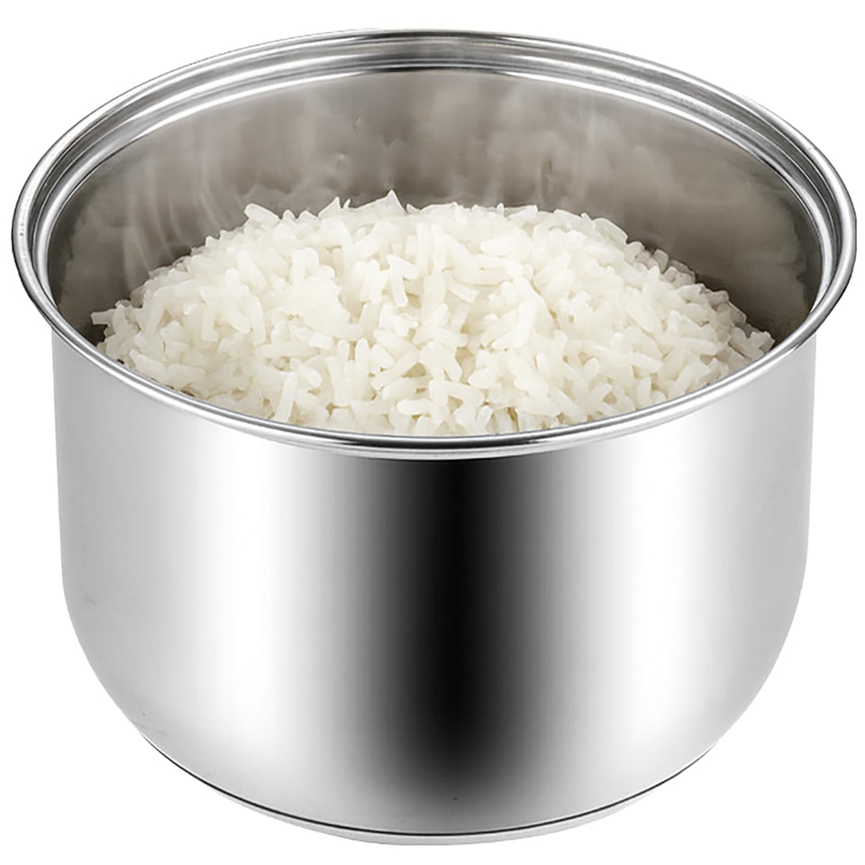 Generic rice cooker replacement pot – inner view in 304 stainless steel for Aroma ARC-150SB.