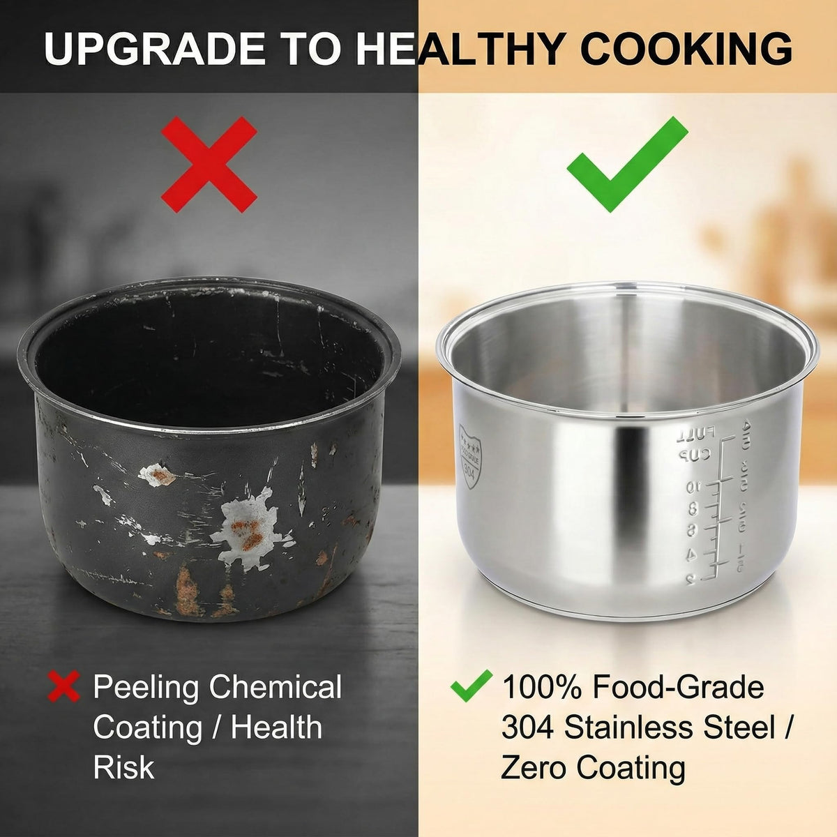 Generic rice cooker replacement pot – ARC-5200SB compatibility with reliable heat distribution.