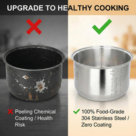 Generic rice cooker replacement pot – ARC-5200SB compatibility with reliable heat distribution.
