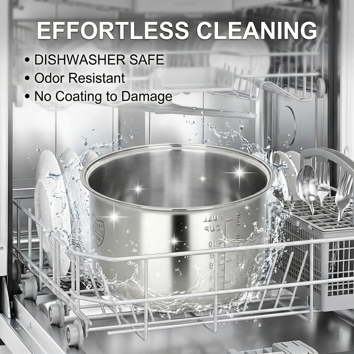 Generic replacement pot – 304 stainless steel durability for long-lasting performance.