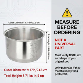 Generic inner pot – premium non-stick coating reduces sticking and simplifies cleaning.