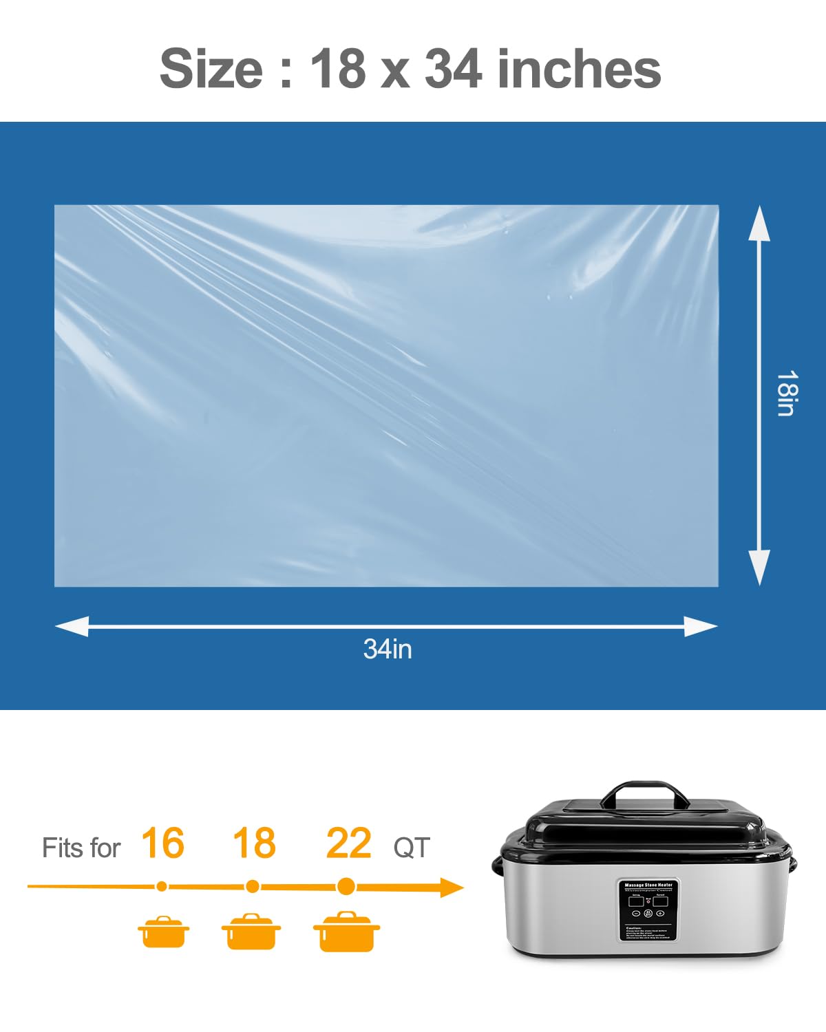 Generic roaster liners are BPA-free nylon for safe, odorless cooking.