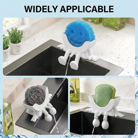 Generic scrub-daddy compatible sponge holder ready for busy sinks.