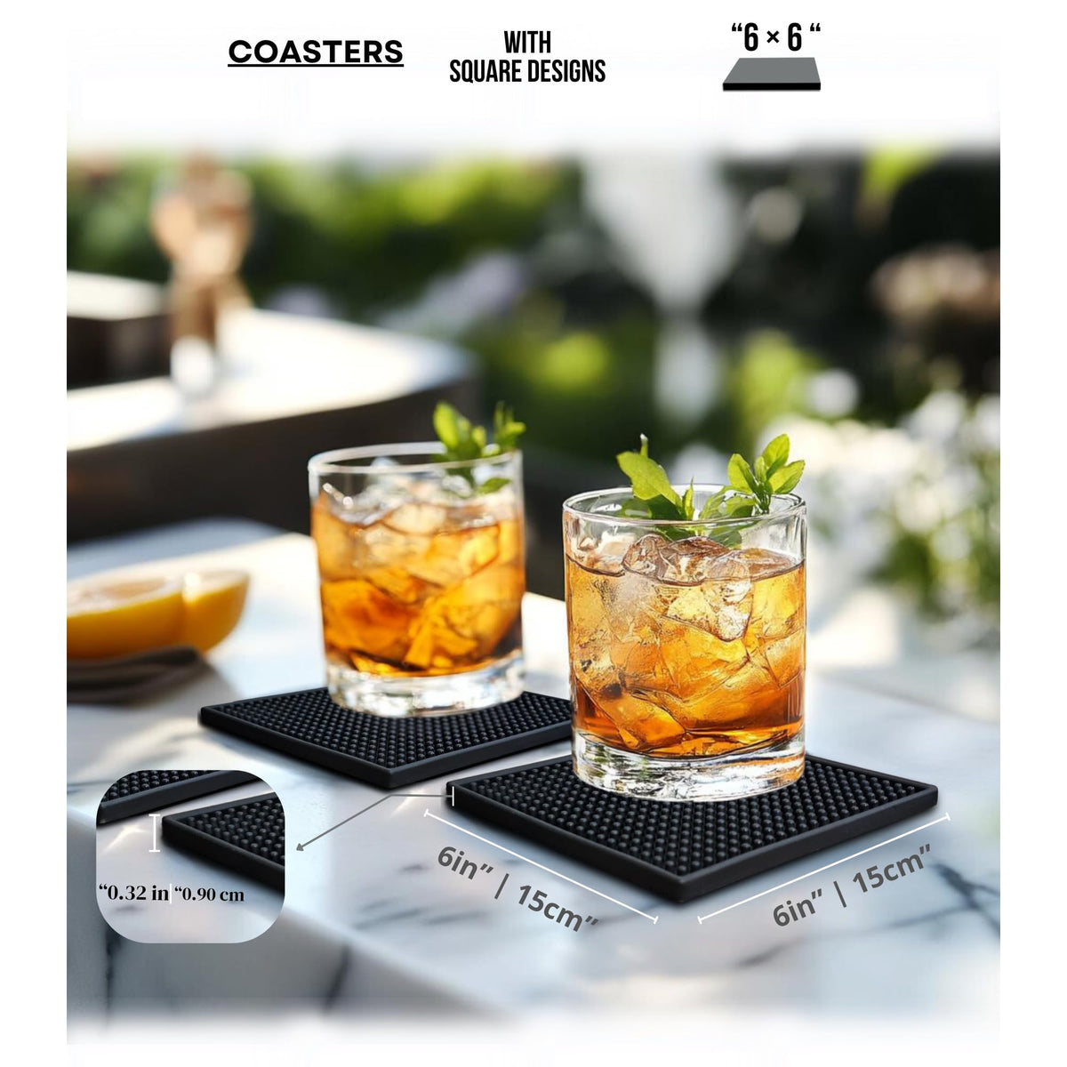 Generic silicone coasters are dishwasher safe for quick cleaning and reuse