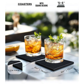 Generic silicone coasters are dishwasher safe for quick cleaning and reuse