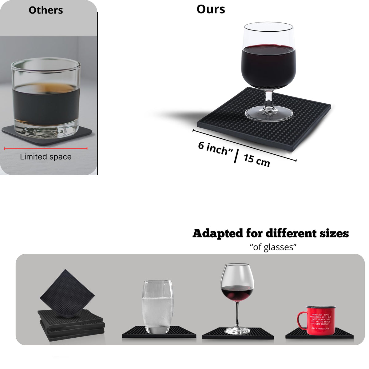 Generic silicone coasters are ideal for home and office desks to shield surfaces