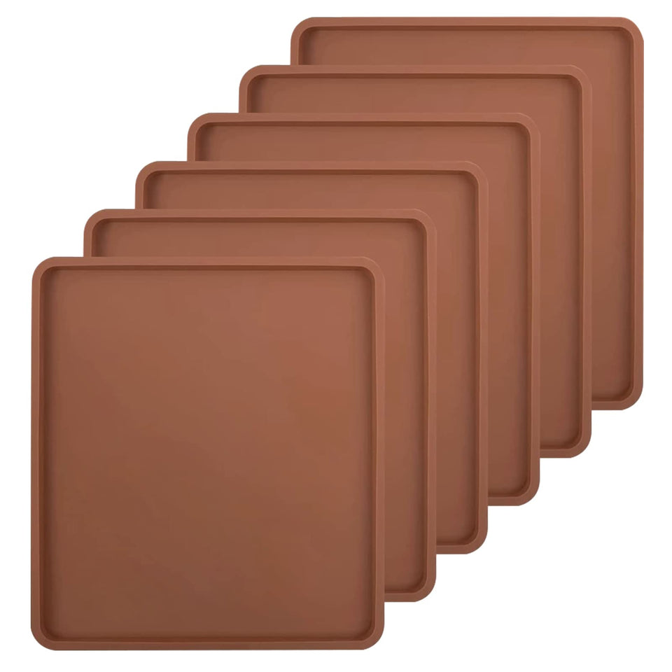 Generic silicone dehydrator trays with raised edge for tidy drying.