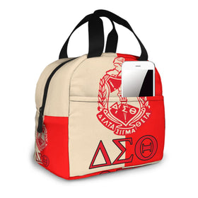 Generic Sorority lunch bag in red, stylish and gift-ready.