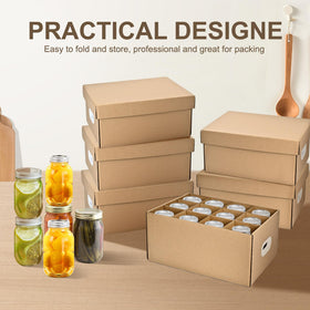 Spacious boxes protect contents while stacking neatly on shelves.