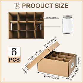 Stackable generic mason jar boxes save space and keep kitchens organized.