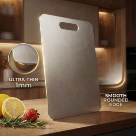 Generic stainless steel cutting boards dishwasher-safe for quick cleanup after meals.