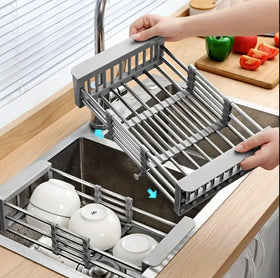 Generic stainless steel drain basket highlights rust-resistant durability for daily use.