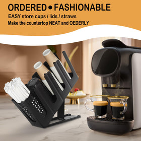 Generic Straw Organizer with stainless container keeps beverage accessories within reach.