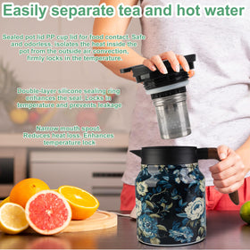 Generic silicone-protected base guards surfaces during everyday tea moments.