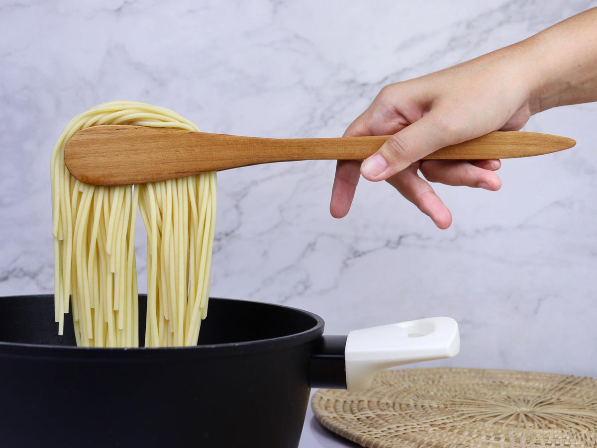 Generic Teak Wood Toast Tongs turn bacon with control and ease.