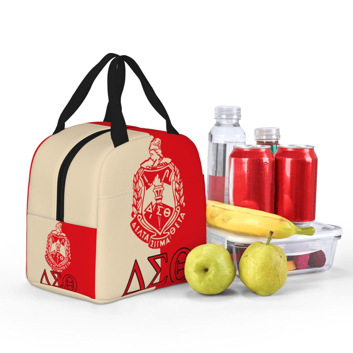 Generic Sorority lunch bag tear-resistant polyester stands up to daily use.