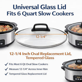 Generic tempered glass lid with stainless steel rim for lasting durability