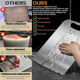Generic Titanium Cutting Board Set of 3, meat-prep side for clean separation.