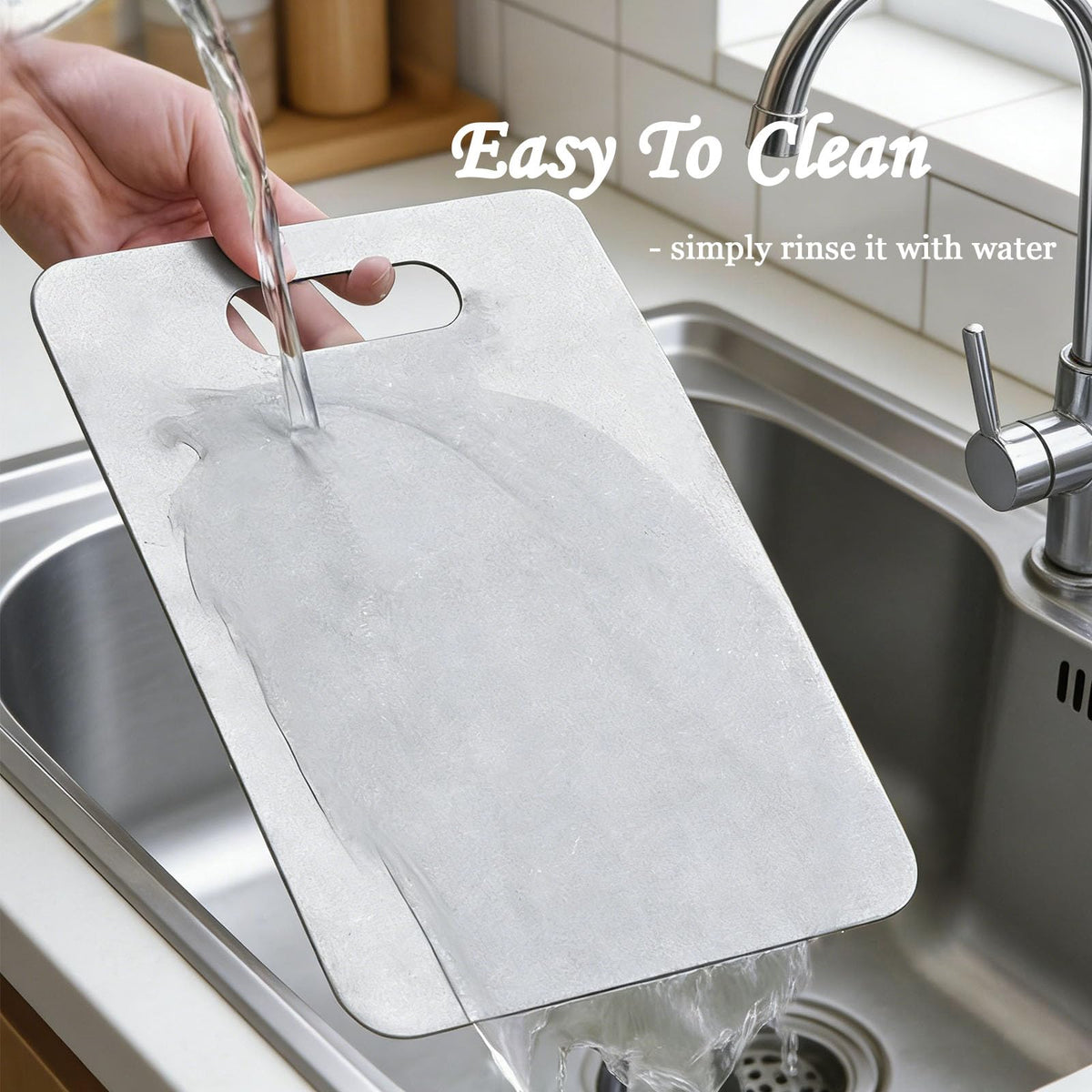 Generic titanium cutting board set large size perfect for dough and bread prep.