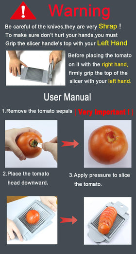 Generic Tomato Slicer cleaning brush included for safe maintenance