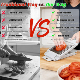 Generic Tomato Slicer shows dishwasher safe design for easy cleaning