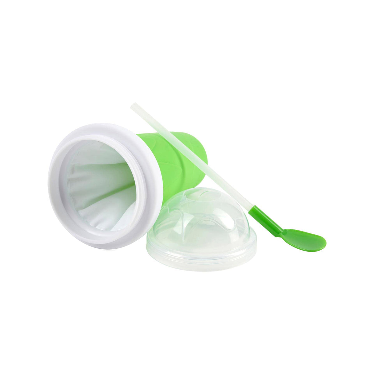 Generic Cup lid and spoon are top-rack dishwasher safe.