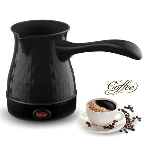Generic Turkish coffee pot 600ml front view with safe ABS and stainless steel exterior