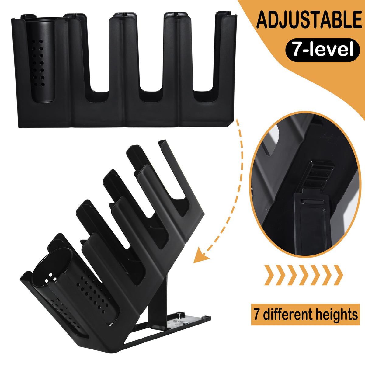Generic U-shaped Notch Design simplifies taking cups and lids.
