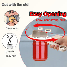 Generic under-cabinet storage solution keeps the compact opener within reach.