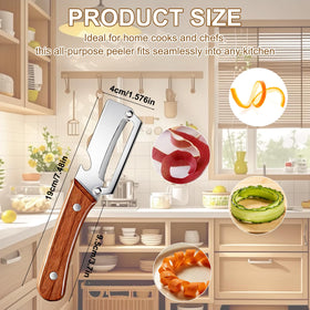 Generic versatile peeler suitable for potatoes, fruits, and papayas