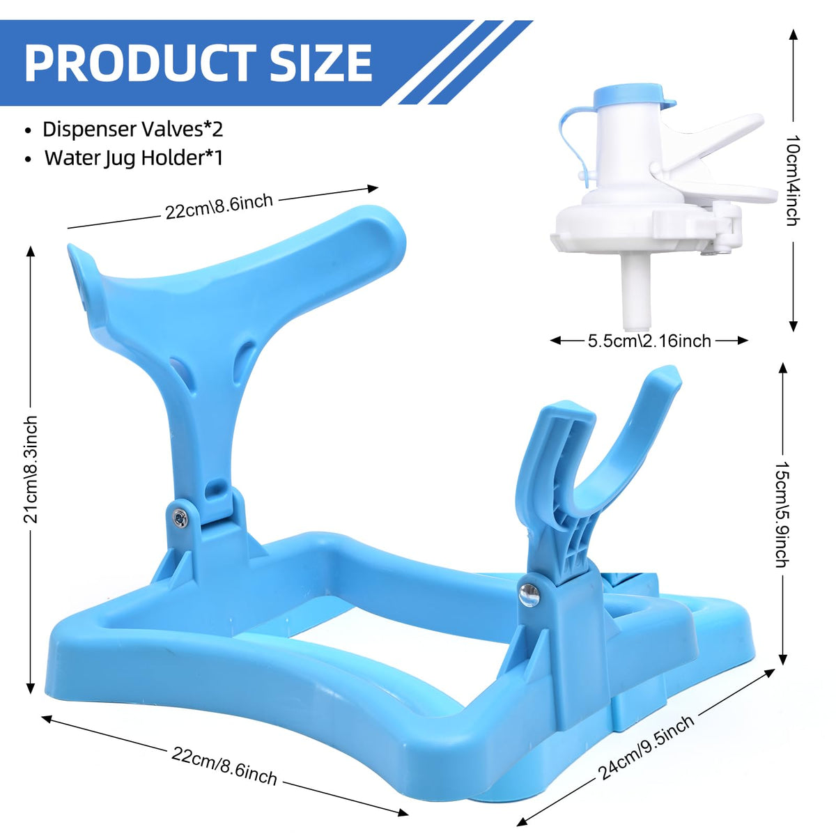 Generic water dispenser valves with dust caps ensure clean, leak-free pouring.